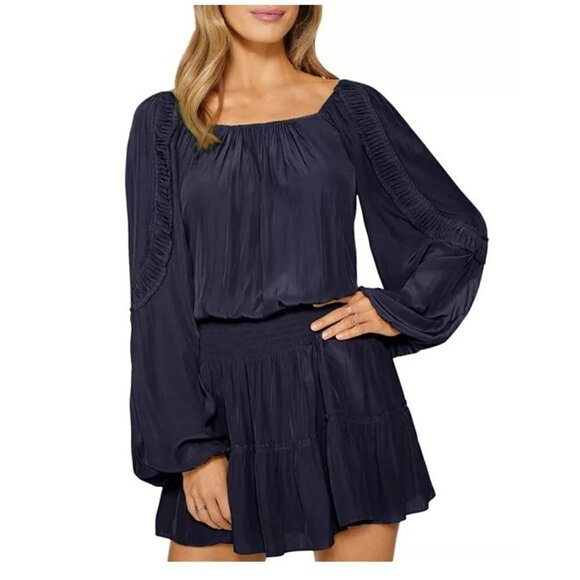 Ramy Brook Dresses & Skirts - New Ramy Brook Silvy Navy Long Sleeve Mini Dress P2353